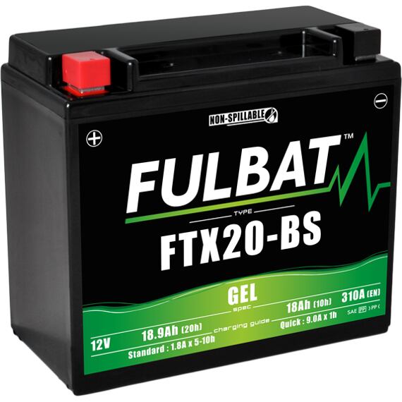 Baterie gelová 12V/18Ah FTX20-BS ARCTIC CAT, HARLEY DAVIDSON, ACCESS